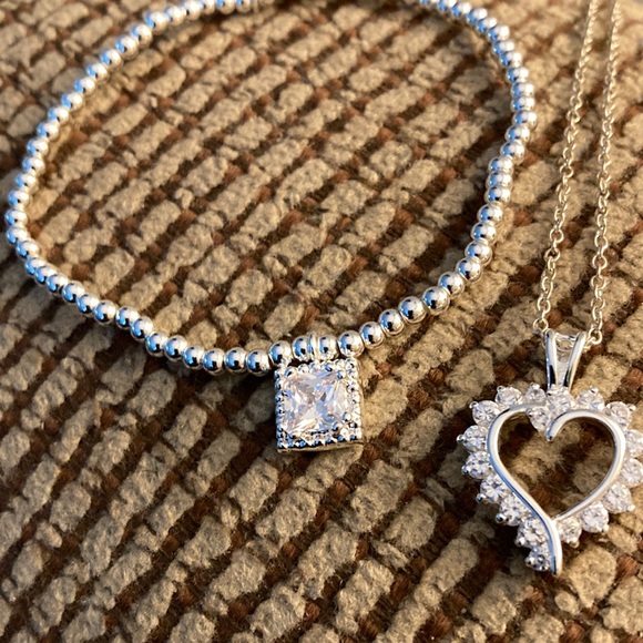 Katie loxtin Jewelry - Beautiful silver plated candle heart pendant and Katie loxton bracelet